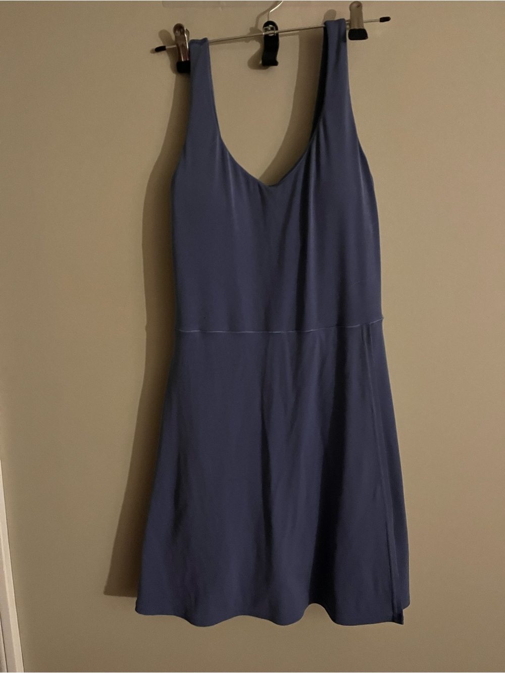 aerie Scoop Neck A-Line Mini Dress in Slate Blue